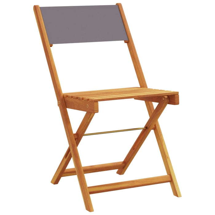 Set mobilier bistro, 3 piese, textil antracit/lemn masiv - WALTI WALTI