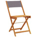 Set mobilier bistro, 3 piese, textil antracit/lemn masiv - WALTI WALTI