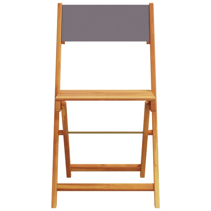 Set mobilier bistro, 3 piese, textil antracit/lemn masiv - WALTI WALTI