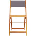 Set mobilier bistro, 3 piese, textil antracit/lemn masiv - WALTI WALTI