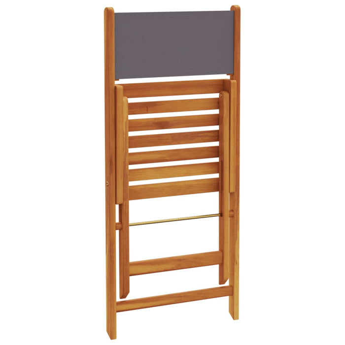 Set mobilier bistro, 3 piese, textil antracit/lemn masiv - WALTI WALTI