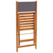 Set mobilier bistro, 3 piese, textil antracit/lemn masiv - WALTI WALTI