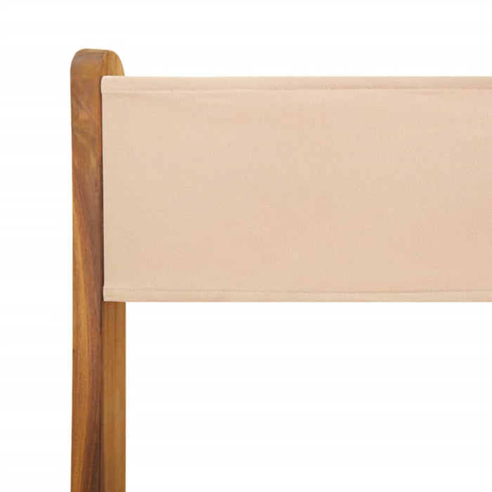 Set mobilier bistro, 3 piese, textil bej/lemn masiv - WALTI WALTI