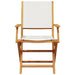 Set mobilier bistro, 3 piese, textil alb crem/lemn masiv - WALTI WALTI