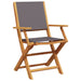 Set mobilier bistro, 3 piese, textil antracit/lemn masiv - WALTI WALTI