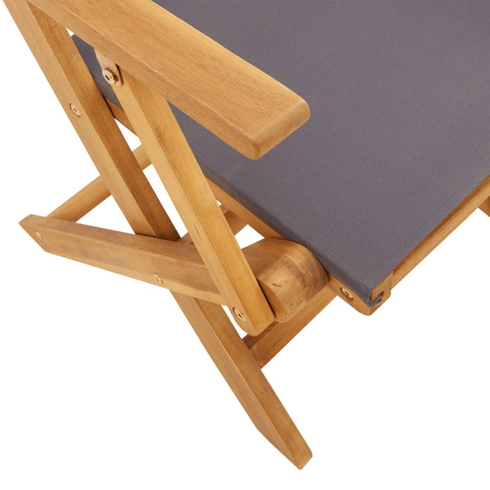 Set mobilier bistro, 3 piese, textil antracit/lemn masiv - WALTI WALTI
