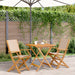 Set mobilier bistro, 3 piese, textil bej/lemn masiv - WALTI WALTI