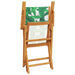 Set mobilier bistro, 3 piese, textil model frunze/lemn masiv - WALTI WALTI