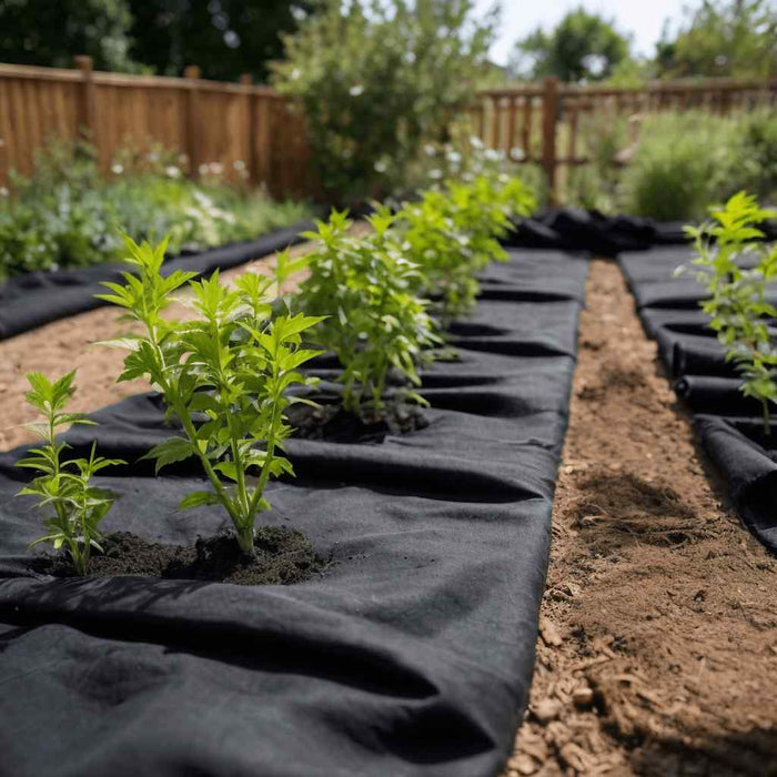 Membrană geotextilă, negru, 1 x 10 m, fibră de poliester - WALTI WALTI