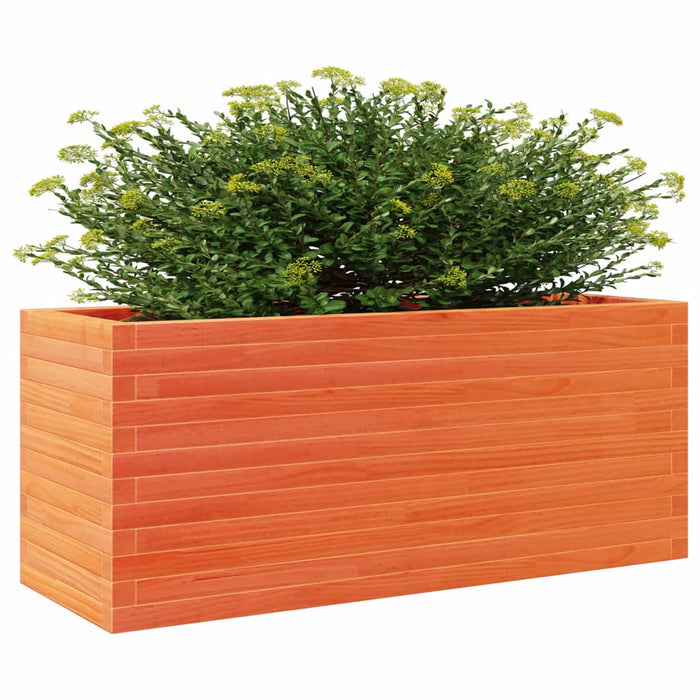 Jardinieră grădină, maro ceruit, 110x40x46 cm, lemn masiv pin - WALTI WALTI