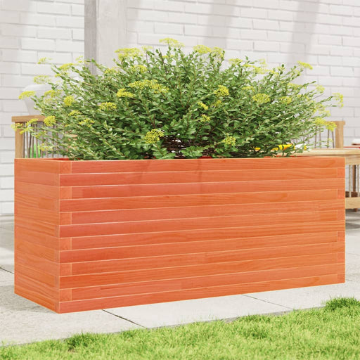 Jardinieră grădină, maro ceruit, 110x40x46 cm, lemn masiv pin - WALTI WALTI