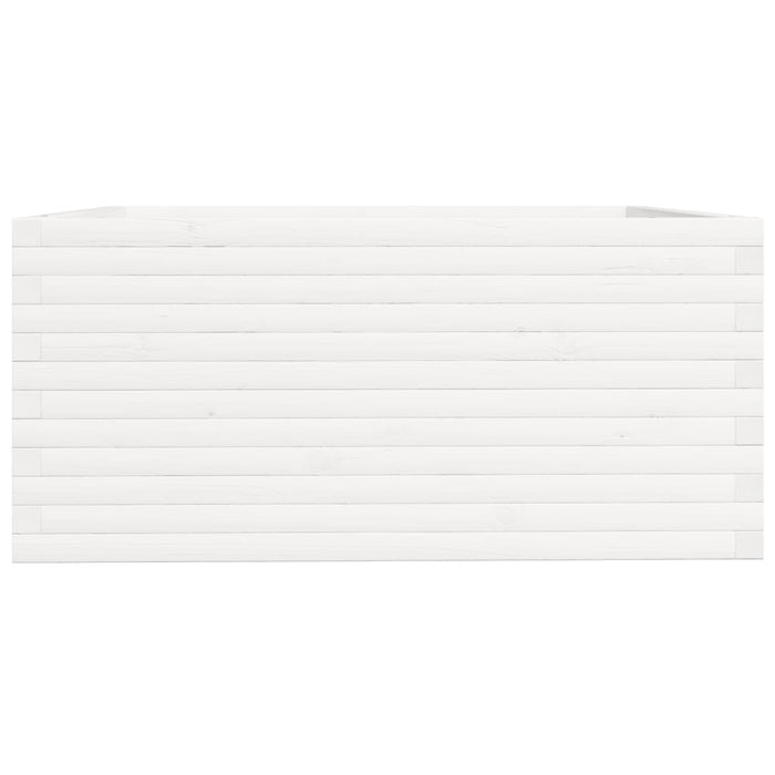 Jardinieră de grădină, alb, 100x100x49,5 cm, lemn masiv de pin - WALTI WALTI