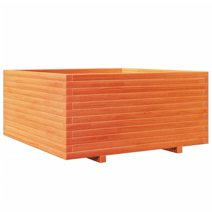 Jardinieră grădină maro ceruit, 100x100x49,5 cm, lemn masiv pin - WALTI WALTI