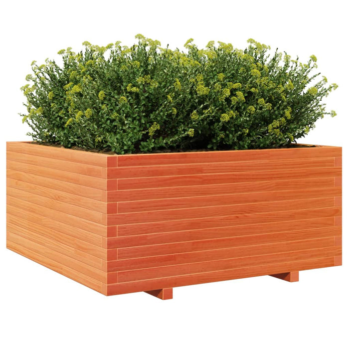 Jardinieră grădină maro ceruit, 100x100x49,5 cm, lemn masiv pin - WALTI WALTI