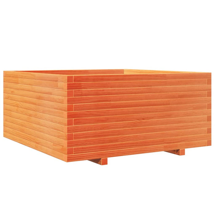 Jardinieră grădină maro ceruit, 100x100x49,5 cm, lemn masiv pin - WALTI WALTI