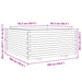 Jardinieră grădină maro ceruit, 100x100x49,5 cm, lemn masiv pin - WALTI WALTI