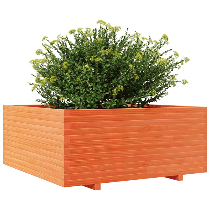 Jardinieră grădină maro ceruit, 110x110x49,5 cm, lemn masiv pin - WALTI WALTI