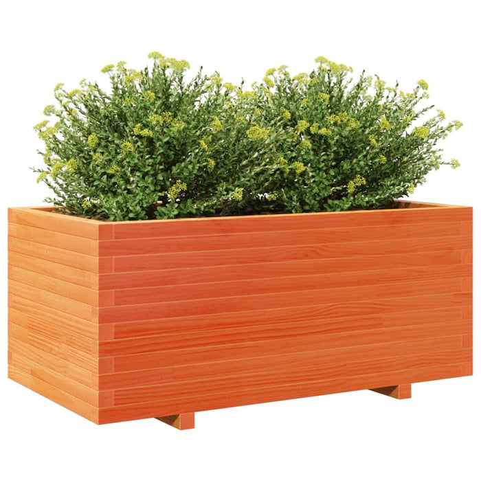 Jardinieră grădină, maro ceruit, 110x60x49,5 cm, lemn masiv pin - WALTI WALTI