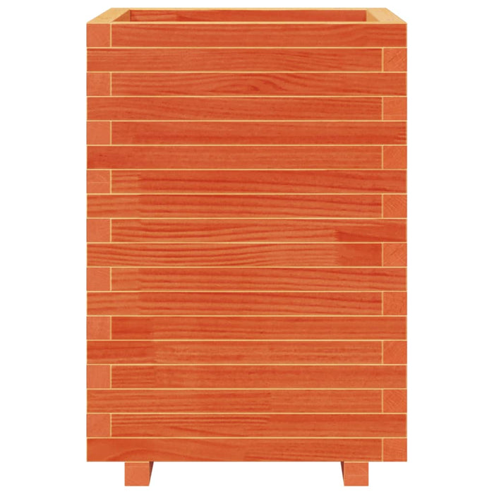Jardinieră de grădină, maro ceruit 50x50x72,5 cm lemn masiv pin - WALTI WALTI