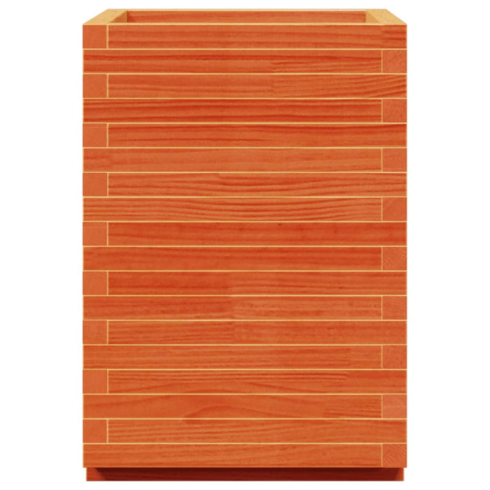 Jardinieră de grădină, maro ceruit 50x50x72,5 cm lemn masiv pin - WALTI WALTI