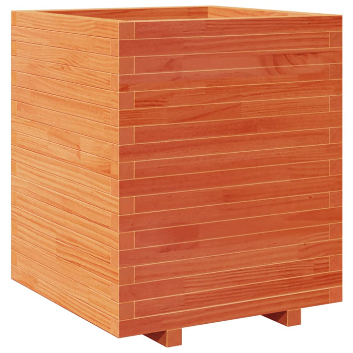 Jardinieră de grădină, maro ceruit 60x60x72,5 cm lemn masiv pin - WALTI WALTI