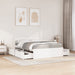 Pat cu sertare saltea, alb, 120x190 cm, lemn masiv pin - WALTI WALTI