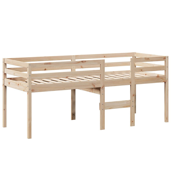Pat înalt cu acoperiș, 75x190 cm, lemn masiv de pin - WALTI WALTI