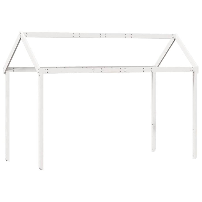 Pat înalt cu acoperiș, alb, 90x200 cm, lemn masiv de pin - WALTI WALTI