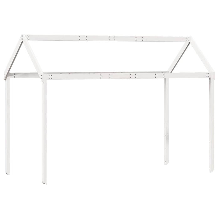 Pat înalt cu acoperiș, alb, 80x200 cm, lemn masiv de pin - WALTI WALTI