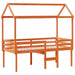 Pat înalt cu acoperiș, maro ceruit, 80x200 cm, lemn masiv pin - WALTI WALTI