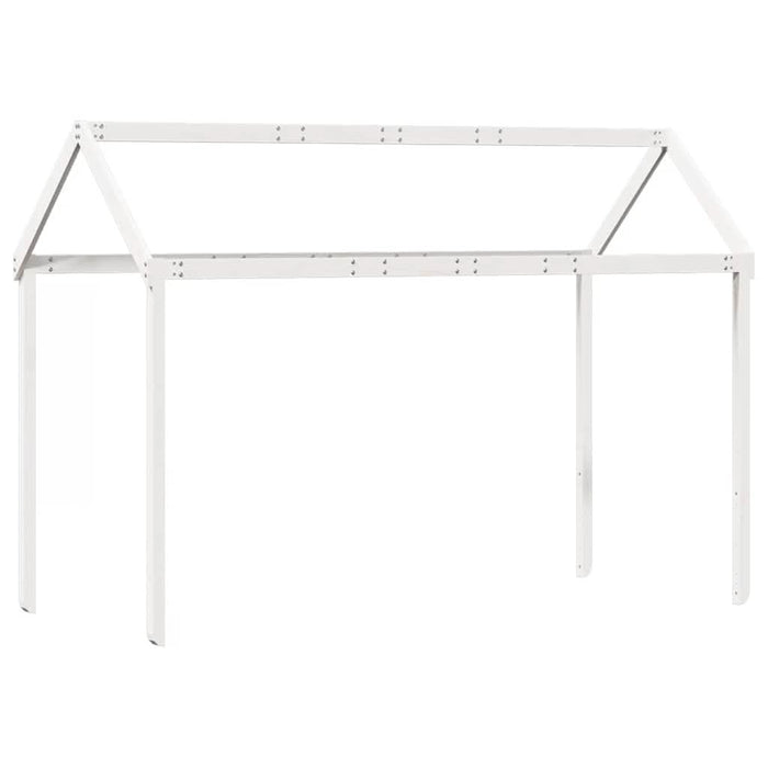 Pat înalt cu acoperiș, alb, 75x190 cm, lemn masiv de pin - WALTI WALTI