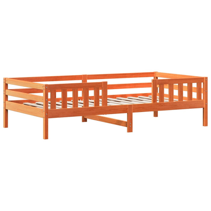 Set pat bancă cu acoperiș maro ceruit 100x200 cm lemn masiv pin - WALTI WALTI