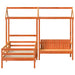 Set pat bancă cu acoperiș maro ceruit 100x200 cm lemn masiv pin - WALTI WALTI