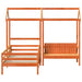 Set pat bancă cu acoperiș maro ceruit 80x200cm lemn masiv pin - WALTI WALTI