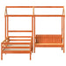 Set pat bancă cu acoperiș maro ceruit 90x190 cm lemn masiv pin - WALTI WALTI