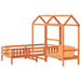 Set pat bancă cu acoperiș maro ceruit 75x190 cm lemn masiv pin - WALTI WALTI