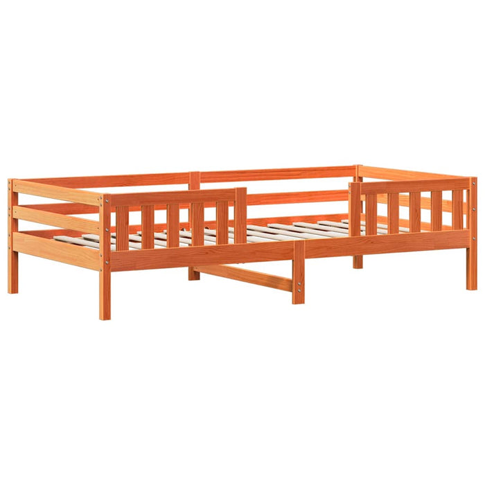 Set pat bancă cu acoperiș maro ceruit 75x190 cm lemn masiv pin - WALTI WALTI