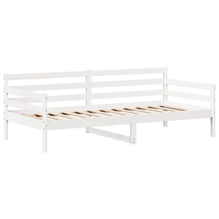 Set pat de zi/bancă cu acoperiș alb 80x200 cm lemn masiv de pin - WALTI WALTI