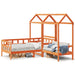Set pat zi/bancă acoperiș maro ceruit 90x200cm lemn masiv pin - WALTI WALTI