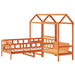 Set pat zi/bancă acoperiș maro ceruit 90x200cm lemn masiv pin - WALTI WALTI