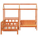 Set pat zi/bancă acoperiș maro ceruit 90x200cm lemn masiv pin - WALTI WALTI