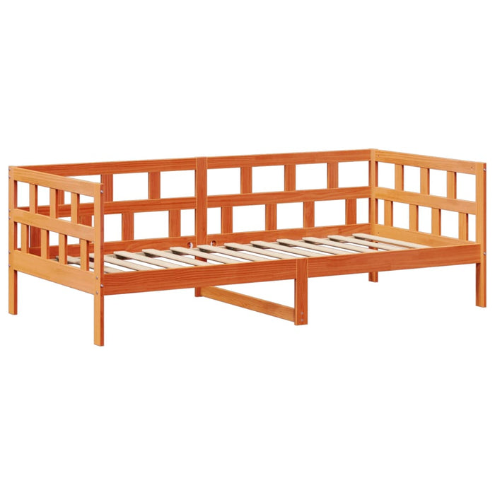 Set pat zi/bancă acoperiș maro ceruit 90x200cm lemn masiv pin - WALTI WALTI