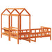 Set pat zi/bancă acoperiș maro ceruit 90x200cm lemn masiv pin - WALTI WALTI