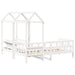 Set pat de zi/bancă cu acoperiș, alb, 80x200 cm, lemn masiv pin - WALTI WALTI
