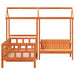 Set pat zi/bancă acoperiș maro ceruit 80x200cm lemn masiv pin - WALTI WALTI