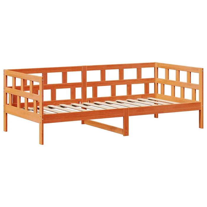 Set pat zi/bancă acoperiș maro ceruit 80x200cm lemn masiv pin - WALTI WALTI