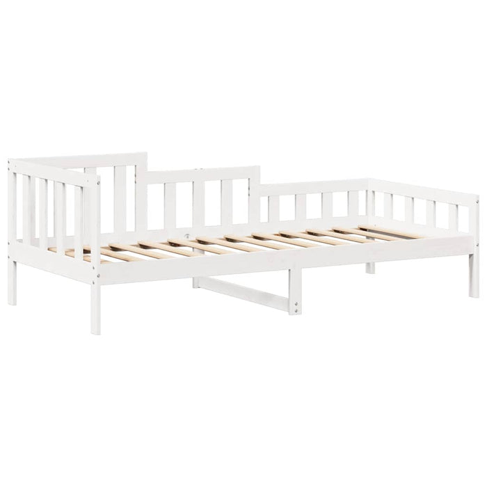 Set pat de zi/bancă cu acoperiș alb 80x200 cm lemn masiv de pin - WALTI WALTI