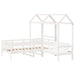 Set pat de zi/bancă cu acoperiș alb 80x200 cm lemn masiv de pin - WALTI WALTI