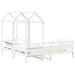 Set pat de zi/bancă cu acoperiș alb 80x200 cm lemn masiv de pin - WALTI WALTI