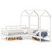 Set pat de zi/bancă cu acoperiș alb 80x200 cm lemn masiv de pin - WALTI WALTI